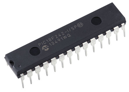 Microchip - PIC18F242-I/SP - Microchip PIC18F ϵ 8 bit PIC MCU PIC18F242-I/SP, 40MHz, 16 kB ROM , 768 B RAM, SPDIP-28		