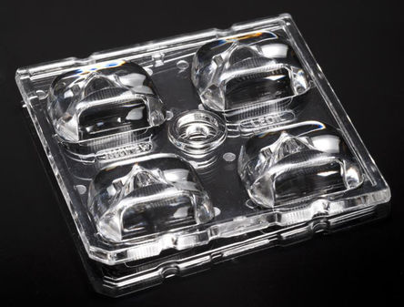 Ledil - C13299_STRADA-2X2-ME - LEDiL Strada-Module 系列 C13299_STRADA-2X2-ME 4-LED 方形 LED 透镜, 透明, 使用于XM-L		