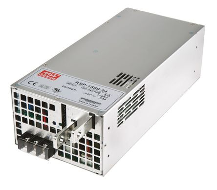 RS Pro - RSP-1500-24 - RS Pro 1512W  ǶʽģʽԴ SMPS RSP-1500-24, 127  370 V dc, 90  264 V ac, 24V dc, 63A, 90%Ч		