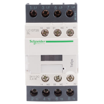 Schneider Electric - LC1DT25BL - Schneider Electric Tesys D LC1D ϵ�� �Ӵ��� LC1DT25BL, 4 ����������������������������, 25 A, 24 V ֱ����Ȧ		