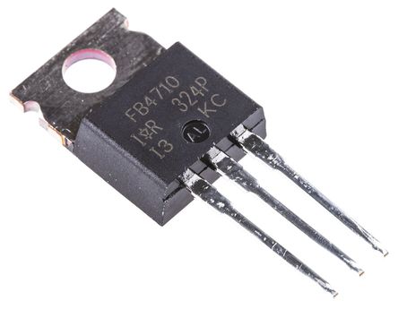 Infineon - IRFB4710PBF - Infineon HEXFET ϵ Si N MOSFET IRFB4710PBF, 75 A, Vds=100 V, 3 TO-220ABװ		