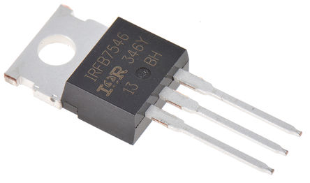 Infineon - IRFB7546PBF - Infineon StrongIRFET ϵ Si N MOSFET IRFB7546PBF, 75 A, Vds=60 V, 3 TO-220ABװ		