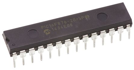 Microchip - PIC16F876-20/SP - Microchip PIC16F ϵ 8 bit PIC MCU PIC16F876-20/SP, 20MHz, 256 x 8 ֣8K x 14  ROM , 368 B RAM, SPDIP-28		