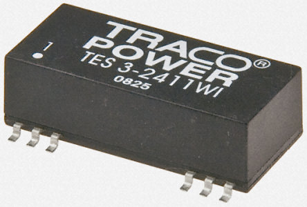 TRACOPOWER - TES 3-2421WI - TRACOPOWER TES 3WI ϵ 3W ʽֱ-ֱת TES 3-2421WI, 9  36 V ֱ, 5V dc, 300mA, 1.5kVѹ, 78%Ч, DIP 24װ		
