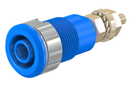 HCK - 23.3020-23 - HCK 23.3020-23 蓝色 4mm 插座, 1kV 32A, 镀金触点		