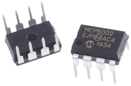 Microchip - MCP6002-E/P - Microchip MCP6002-E/P ˫ Ŵ, 1MHz, 3  5V, CMOS, 8 PDIPװ		