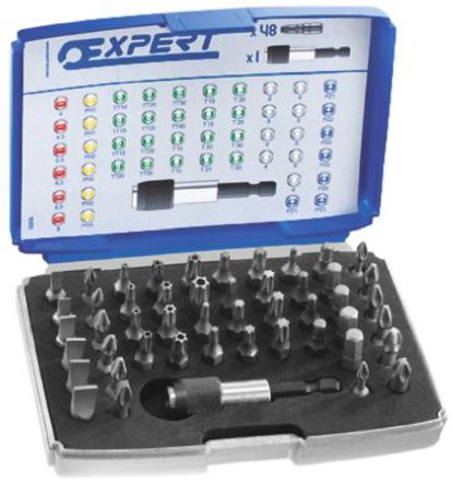 Expert - E131701B - 1/4in bits set: 48 bits + bit holder		
