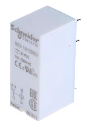 Schneider Electric - RSB1A120BD - Schneider Electric 2967141 ˫ PCBӡˢ·壩װ ӿڼ̵ģ, 12A		