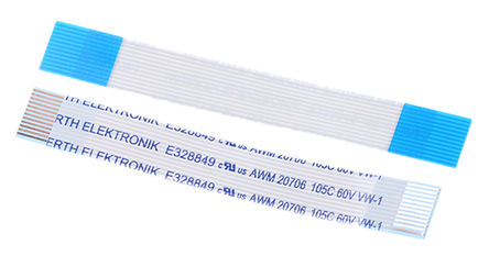 Wurth Elektronik - 687612050002 - Wurth Elektronik 6876 系列 50mm FFC 跳线电缆 687612050002, 0.5mm节距, 500 mA, 60 V ac		