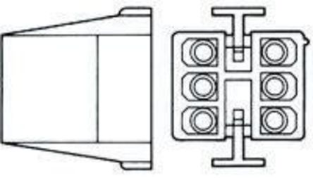 TE Connectivity - 1-480283-0 - TE Connectivity Commercial MATE-N-LOK ϵ 4.95mm ھ 2  8 ·  PCB  1-480283-0		