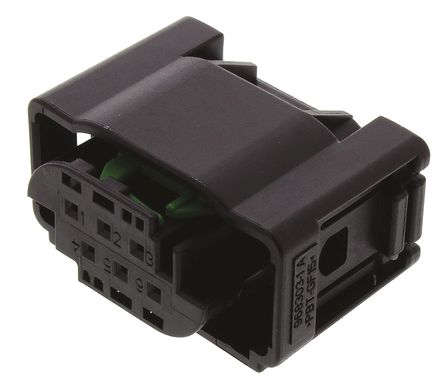 TE Connectivity - 1-967616-1 - TE Connectivity Micro Quadlock System 系列 2行 6路 电缆安装 黑色 母 连接器 1-967616-1, 压接端接		