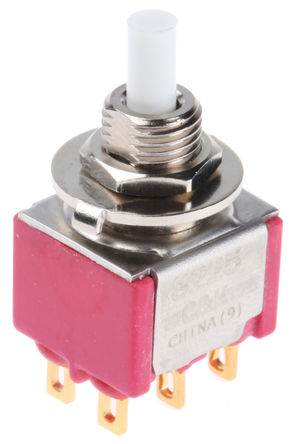 C &amp; K - 8225SHZBE - C & K 8225SHZBE On-(On) 双刀双掷 面板安装 按钮开关, 400 mA @ 20 V		