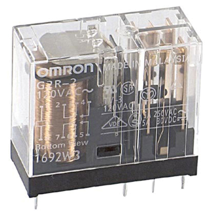 Omron - G2R-2-AC120 - Omron G2R-2-AC120 ˫˫ PCB װ Ǳ̵, 5 A, 110V ac		