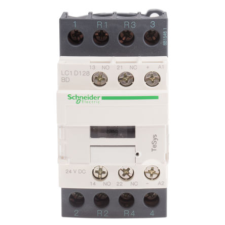 Schneider Electric - LC1D128BD - Schneider Electric Tesys D LC1D ϵ�� �Ӵ��� LC1D128BD, 2 ����/2 ���գ�����������/���գ�����������, 25 A, 24 V ֱ����Ȧ		