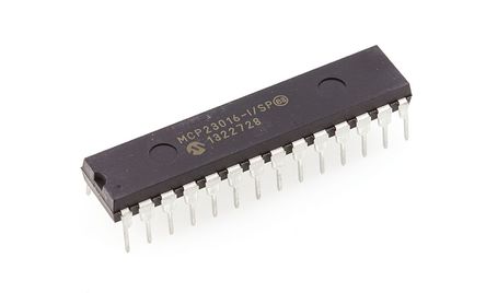 Microchip - MCP23016-I/SP - Microchip MCP23016-I/SP 16ͨ 400MHz I/Oչ, I2Cӿ, 28 SPDIPװ		