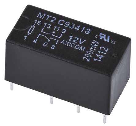 TE Connectivity - MT2-C93418 - TE Connectivity MT2-C93418 ˫˫ PCB װ Ǳ̵, 2 A, 12V dc		