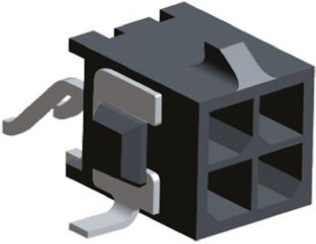 TE Connectivity - 3-794627-4 - TE Connectivity Micro MATE-N-LOK ϵ�� 4· 3mm�ھ� (2��) ֱ�� PCB ���� 3-794627-4, ���Ӷ˽�, 5A, ���氲װ		