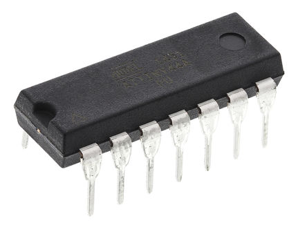 Microchip - ATTINY44A-PU - Microchip ATtiny ϵ 8 bit AVR MCU ATTINY44A-PU, 20MHz, 4 kB256 B ROM , 256 B RAM, PDIP-14		