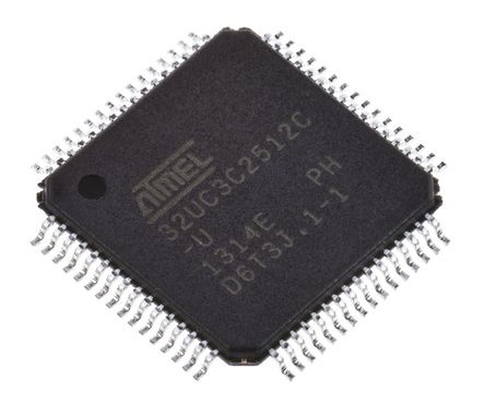 Atmel - AT32UC3C2512C-A2UT - AT32 ϵ Atmel 32 bit AVR MCU AT32UC3C2512C-A2UT, 66MHz, 512 kB ROM , 4 kB68 kB RAM, 1xUSB, TQFP-64		