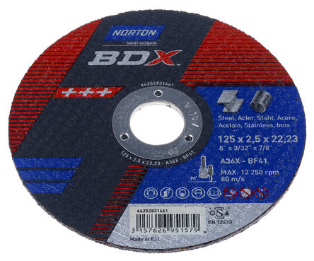 Norton - 66252831461 - Norton Cutting Disc ϵ BDX  ĥ 66252831461, 12200rpm, 125mmֱ		
