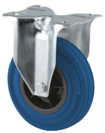 Tente - 3478PIR080P62 - fixed castor, blue non marking wheel		
