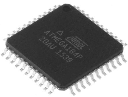 Atmel - ATMEGA164P-20AU - Atmel ATmega ϵ 8 bit AVR MCU ATMEGA164P-20AU, 20MHz, 16 kB512 B ROM , 1 kB RAM, TQFP-44		