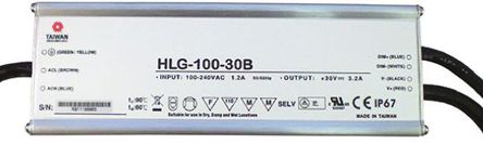 Mean Well - HLG-100-30B - Mean Well LED  HLG-100-30BRS, 127  370 V ֱ90  264 V , 30V, 3.2A, 96W		