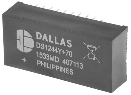 Maxim - DS1244Y-70+ - Maxim DS1244Y-70+, 256kbit SRAM ڴ, 32K x 8 λ, 3.3  5 V, 28 EDIPװ		