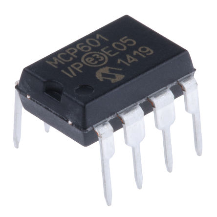 Microchip - MCP601-I/P - Microchip MCP601-I/P Ŵ, 2.8MHz, 3  5V, CMOS, 8 PDIPװ		