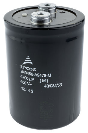 EPCOS - B43456A9478M - EPCOS B43456 ϵ 400 V ֱ 4700F  B43456A9478M, 20%ݲ, 24m(ֵ), +85C		