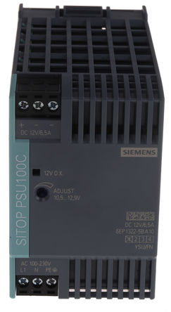 Siemens - 6EP1322-5BA10 - Siemens 78W ģʽ DIN 尲װԴ 6EP1322-5BA10, 86%Ч, 264V ac, 6.5A, 12V dc 12V dc/		