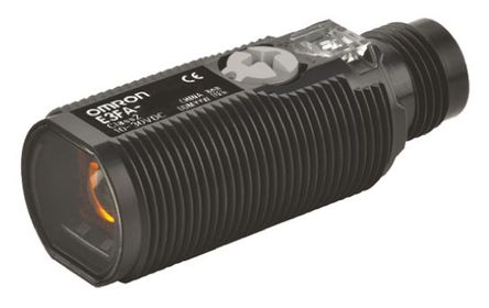 Omron - E3FABP21 - Omron 100  500 mm ɫ LED Դ Բ״, Ŀ 紫 E3FABP21, PNP, 4  M12 , IP67, IP69K		