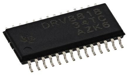 Texas Instruments - DRV8818PWP - Texas Instruments  IC DRV8818PWP, Stepper, 1.75A, 50kHz, 3  5.5 V		
