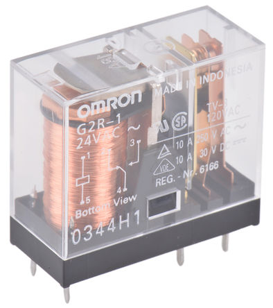 Omron - G2R124AC - Omron G2R124AC  PCB װ Ǳ̵, 10 A, 24V ac		