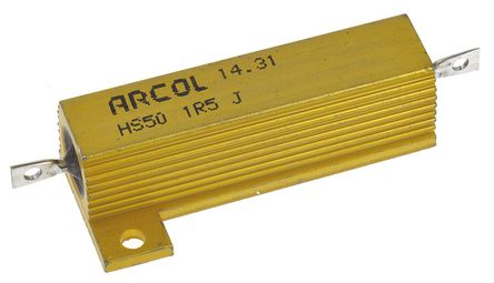 Arcol - HS50 1R5 J - Arcol HS50 ϵ HS50 1R5 J 50W 1.5 5%  尲װ̶ֵ, Ӷ, Ƿװ		
