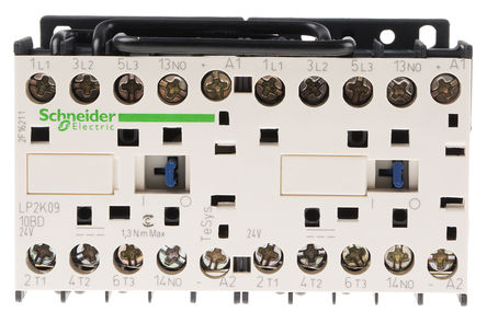 Schneider Electric - LP2K0910BD - Schneider Electric TeSys K LP2K ϵ�� ����Ӵ��� LP2K0910BD, 3 ��������, 9 A, 24 V ֱ����Ȧ		