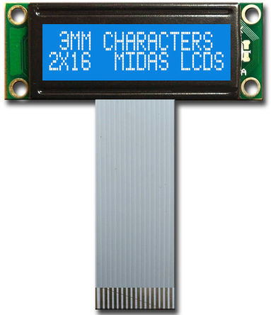 Midas - MC21603A6W-BNMLW - Midas MC21603A ϵ ͸ʽ ĸ LCD ɫʾ MC21603A6W-BNMLW, LED, 216ַ		