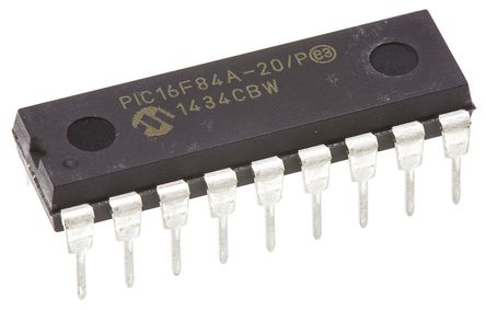 Microchip - PIC16F84A-20/P - Microchip PIC16F ϵ 8 bit PIC MCU PIC16F84A-20/P, 20MHz, 1024 x 14 ֣64 x 14  ROM , 68 B RAM, PDIP-18		