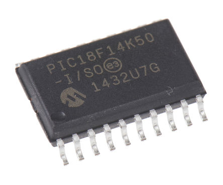 Microchip - PIC18F14K50-I/SO - Microchip PIC18F ϵ 8 bit PIC MCU PIC18F14K50-I/SO, 48MHz, 16 kB256 B ROM , 768 B RAM, 1xUSB, SOIC-20		