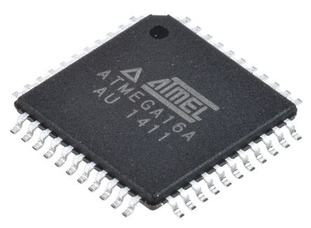 Microchip - ATMEGA16A-AU - Microchip ATmega ϵ 8 bit AVR MCU ATMEGA16A-AU, 16MHz, 16 kB512 B ROM , 1 kB RAM, TQFP-44		