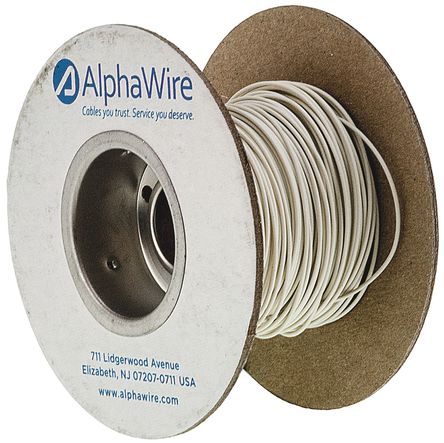 Alpha Wire - 6711 WH005 - Alpha Wire EcoWire ϵ 30m ɫ 26 AWG о ڲߵ 6711 WH005, 0.14 mm2 , 7/0.16 mm оʾ, 600 V		