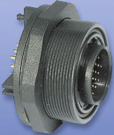 Bulgin - PX0707/25P - Bulgin Buccaneer 系列 25路 通孔 直向 连接器 PX0707/25P, 公触点		