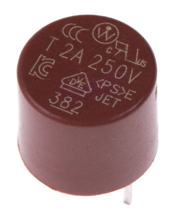 Wickmann - 3821200041 - Wickmann 2A  ߵ PCB ̶۶ 3821200041, T۶ٶ, 250V ac, 8.5mmֱ, 8mm		