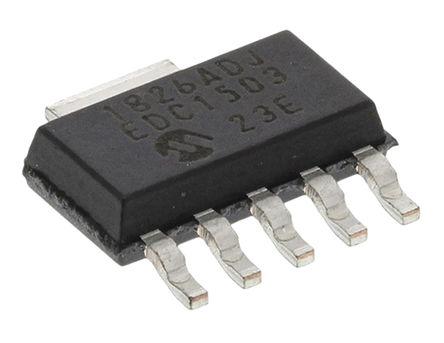 Microchip - MCP1826T-ADJE/DC - Microchip MCP1826T-ADJE/DC LDO ѹ, ɵ, 0.8  5 V, 1A, 0.5%ȷ, 2.3  6 V, 5+Tab SOT-223װ		