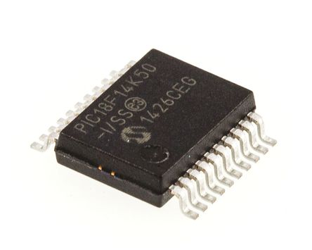 Microchip - PIC18F14K50-I/SS - Microchip PIC18F ϵ 8 bit PIC MCU PIC18F14K50-I/SS, 48MHz, 16 kB256 B ROM , 768 B RAM, 1xUSB, SSOP-20		