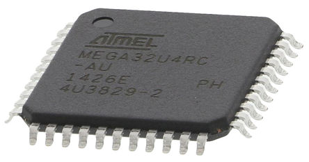Microchip - ATMEGA32U4RC-AU - Microchip ATmega ϵ 8 bit AVR MCU ATMEGA32U4RC-AU, 16MHz, 32 kB ROM , 1 kB2.5 kB RAM, 1xUSB, TQFP-44		