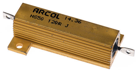 Arcol - HS50 120R J - Arcol HS50 ϵ HS50 120R J 50W 120 5%  尲װ̶ֵ, Ӷ, Ƿװ		