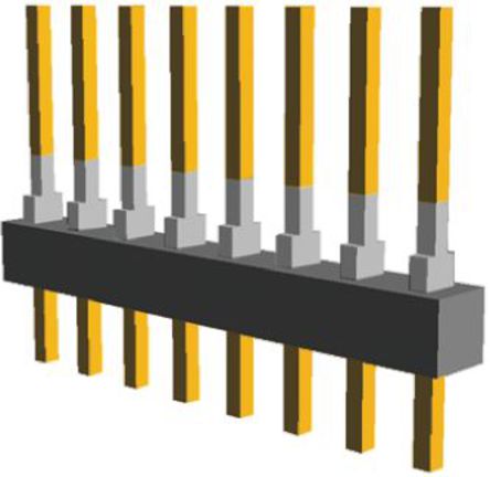 TE Connectivity - 87224-8 - TE Connectivity AMPMODU Mod II ϵ 8· 2.54mmھ (1) ֱ PCB  87224-8, Ӷ˽, 3A, ͨ		