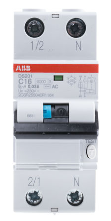 ABB - 2CSR255040R1164 - ABB DS201 ϵ, 1+N 16 A RCBO 2CSR255040R1164, DIN 찲װ, 30mAբ		