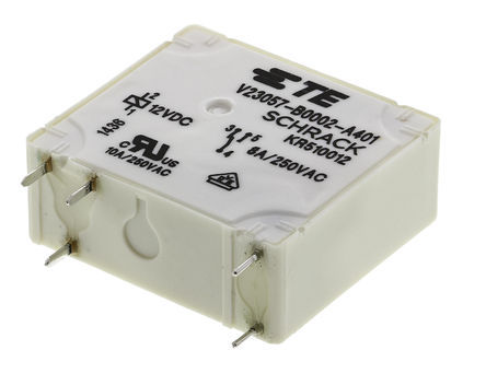 TE Connectivity - V23057B2A401 - TE Connectivity V23057B2A401 ˫ PCB װ Ǳ̵, 12V dc		